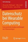 Book cover for Datenschutz bei Wearable Computing