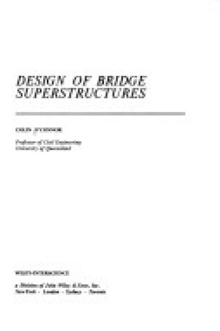 Cover of Design of Bridge Superstructures