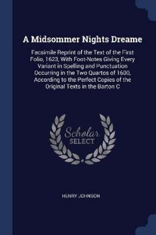 Cover of A Midsommer Nights Dreame