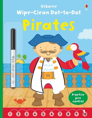 Book cover for Wipe-clean Dot-to-dot Pirates