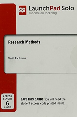 Cover of LaunchPad Solo for Research Methods (Six Month Access)