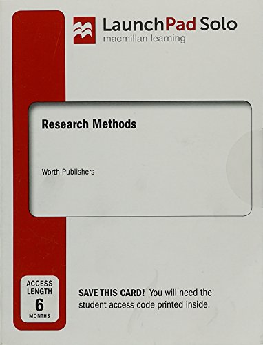 Book cover for LaunchPad Solo for Research Methods (Six Month Access)