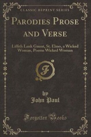 Cover of Parodies Prose and Verse