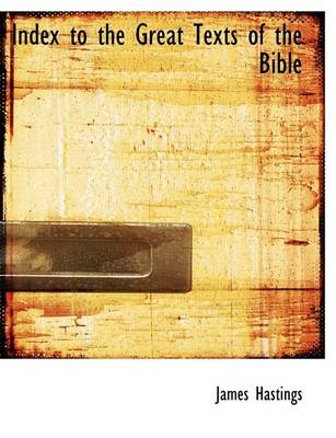 Book cover for Index to the Great Texts of the Bible