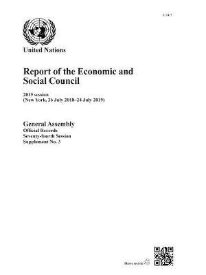 Book cover for Report of the Economic and Social Council for 2019