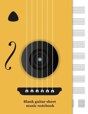 Book cover for Blank guitar sheet music notebook