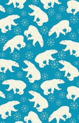 Book cover for Bullet Journal Polar Bears in Snow Winter Pattern - Blue