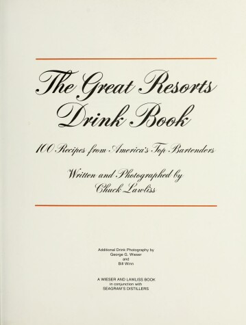 Book cover for Great Resorts Cocktail Book