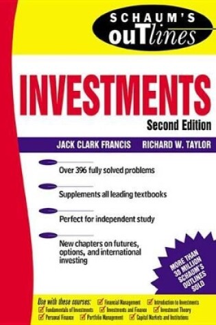 Cover of Schaum's Outline of Investments