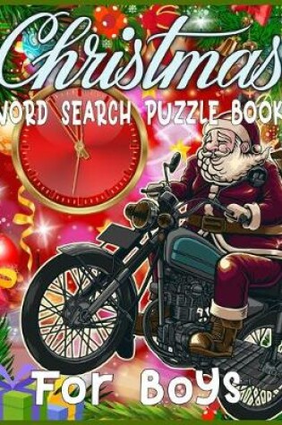 Cover of Christmas word search puzzle book for Boys