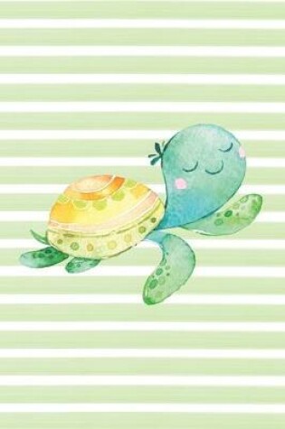 Cover of Happy Sea Turtle Watercolor Stripe Journal, Dot Grid