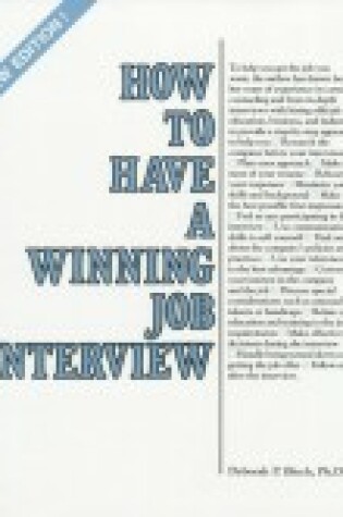 Cover of How to Have a Winning Job Interview