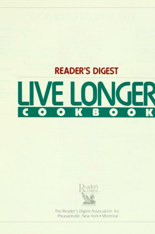 Cover of Live Longer Cookbook