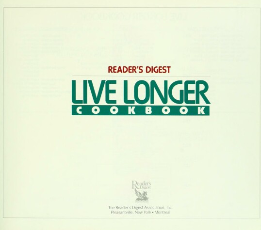 Book cover for Live Longer Cookbook