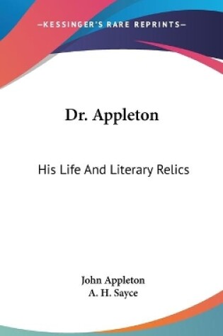 Cover of Dr. Appleton