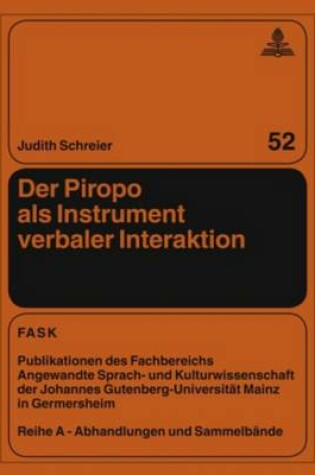 Cover of Der Piropo ALS Instrument Verbaler Interaktion