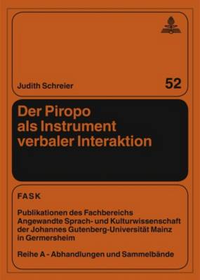 Cover of Der Piropo ALS Instrument Verbaler Interaktion