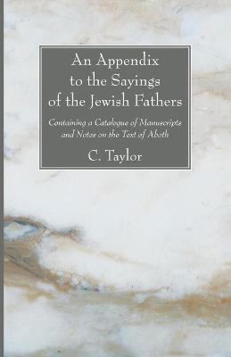 Cover of An Appendix to the Sayings of the Jewish Fathers