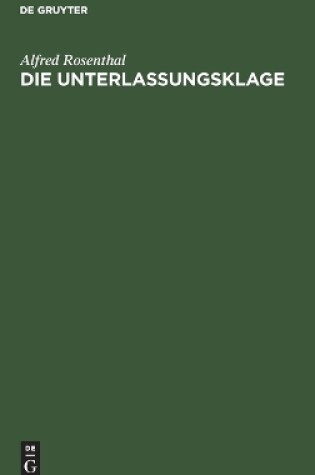 Cover of Die Unterlassungsklage