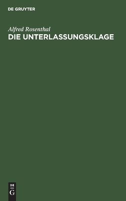 Book cover for Die Unterlassungsklage