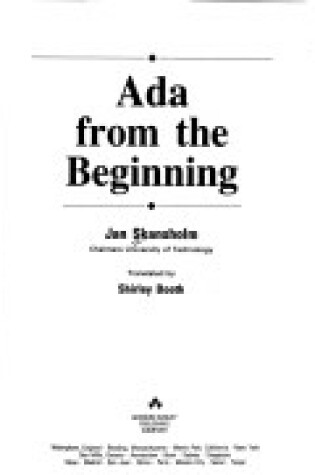 Cover of Ada From The Beginning