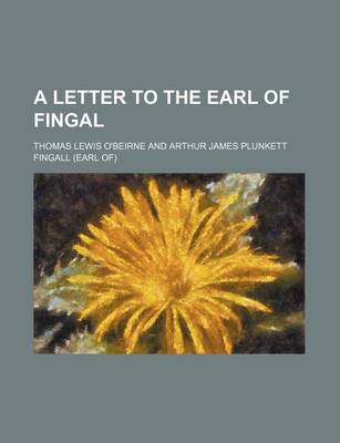 Book cover for A Letter to the Earl of Fingal