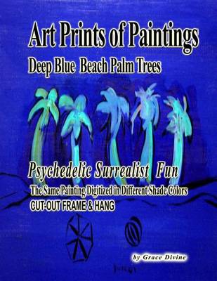 Book cover for Art Prints of Paintings Deep Blue Beach Palm Trees