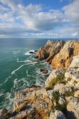 Book cover for The Rocky Cliffs at the Cape of Pointe de Pen-Hir at Dawn, France