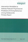 Book cover for Intervention Modalities to Address Relevant Psychosocial Predictors of Driving Behaviour Among Adolescents