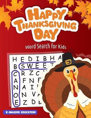 Book cover for Happy Thanksgiving Day Word Search for Kids