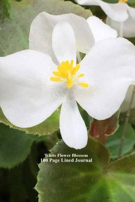 Book cover for White Flower Blossom 100 Page Lined Journal