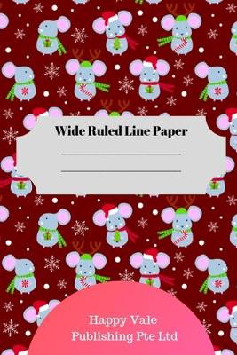 Book cover for Christmas Rat Theme Wide Ruled Line Paper