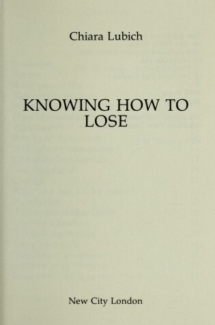 Cover of Knowing How to Lose