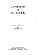 Book cover for A Brief History of New York City