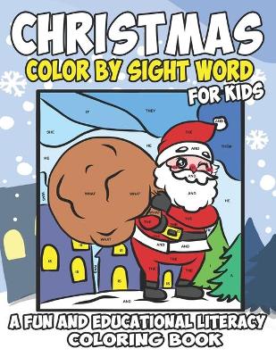 Book cover for Christmas Color By Sight Word For Kids