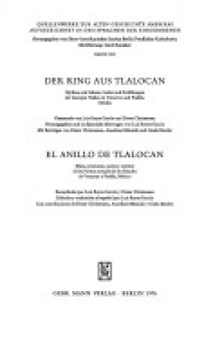 Cover of Der Ring Aus Tlalocan. El Anillo de Tlalocan