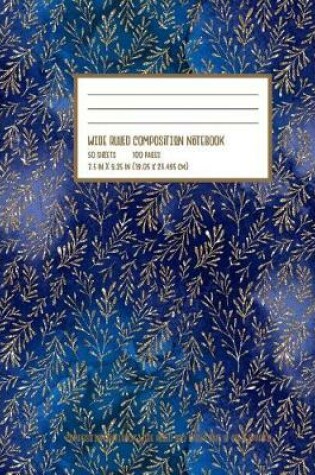 Cover of Blue & Gold Sparkle Composition Notebook