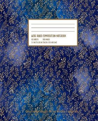 Book cover for Blue & Gold Sparkle Composition Notebook