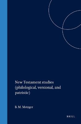 Book cover for New Testament studies (philological, versional, and patristic)