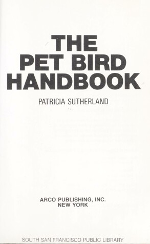 Book cover for The Pet Bird Handbook