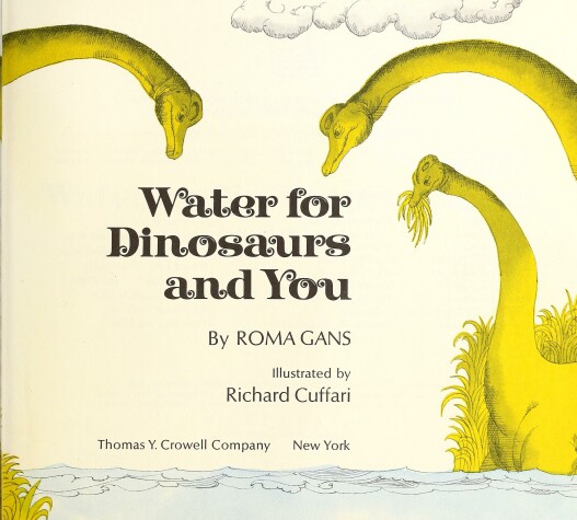 Book cover for Water for Dinosaurs and You