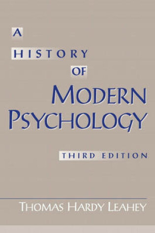 Cover of A History of Modern Psychology