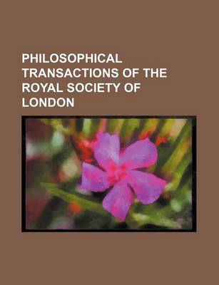 Book cover for Philosophical Transactions of the Royal Society of London Volume 31-33