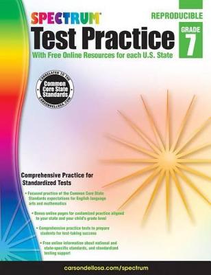 Cover of Spectrum Test Practice, Grade 7