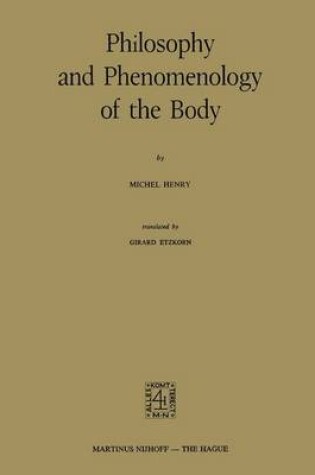 Cover of Philosophy and Phenomenology of the Body