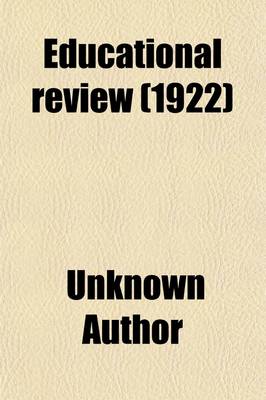 Book cover for Educational Review (Volume 63)