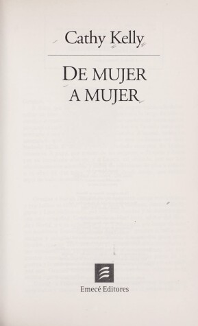 Book cover for de Mujer a Mujer