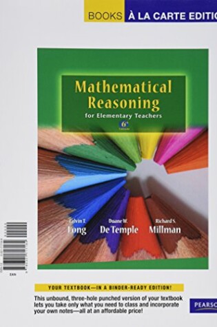 Cover of Mathematical Reasoning for Elementary School Teachers, Books a la Carte Edition