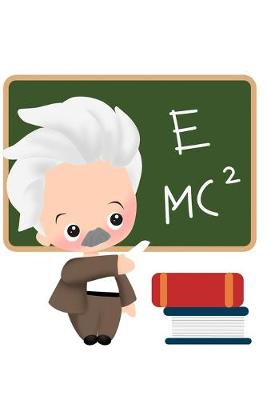 Book cover for Cartoon of Albert Einstein and Relativity Formula - Blank Lined Notebook