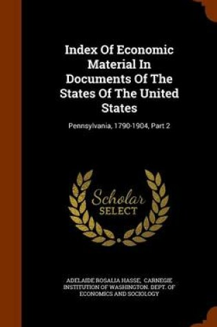 Cover of Index of Economic Material in Documents of the States of the United States